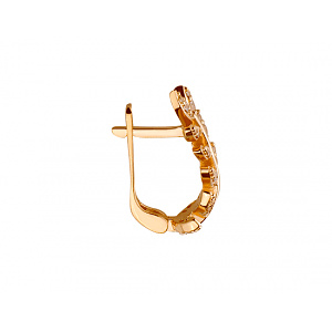 Золотые серьги с цирконием куб. (01-19182602) фотография