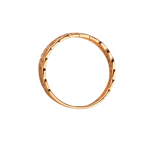 Золотое кольцо с цирконием куб. (01-200104602) фотография