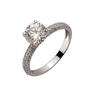 Золота каблучка з цирконієм куб. (01-200244002) фотографія