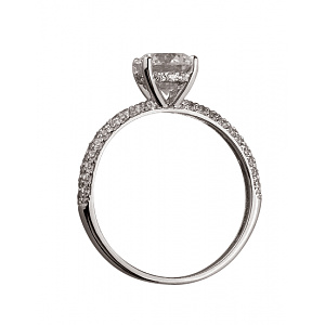 Золота каблучка з цирконієм куб. (01-200244002) фотографія