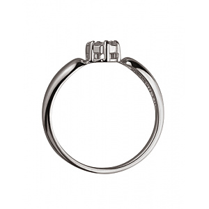 Золотое кольцо с бриллиантами (01-200343602) фотография