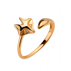 Золота каблучка з цирконієм куб. (01-200346902) фотографія