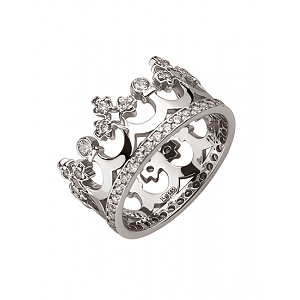 Золотое кольцо с цирконием куб. (01-200408202) фотография