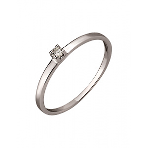 Золота каблучка з діамантом (01-200576002) фотографія