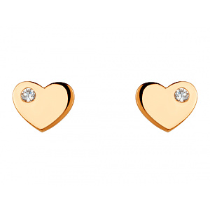 Золотые серьги с фианитом (цирконием куб.) (01-200746002) фотография