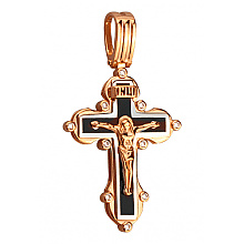 Золотий хрестик з емаль (01-200766202)