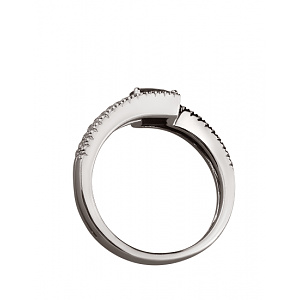 Золотое кольцо с бриллиантами  и  корундом (01-200785602) фотография