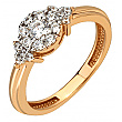 Золотое кольцо с фианитом (цирконием куб.) 01-200788502 фотография 1