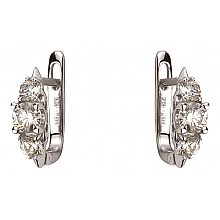 Золоті сережки з фіанітом (цирконієм куб.) (01-200807602)