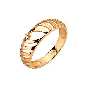 Золота каблучка з діамантом (01-200841802) фотографія