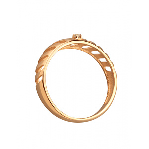 Золота каблучка з діамантом (01-200841802) фотографія