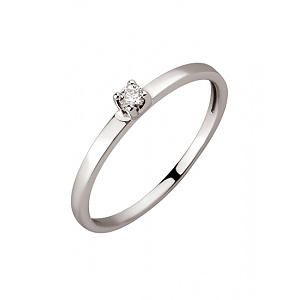 Золота каблучка з діамантом (01-200858102) фотографія