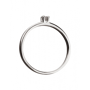 Золота каблучка з діамантом (01-200858102) фотографія