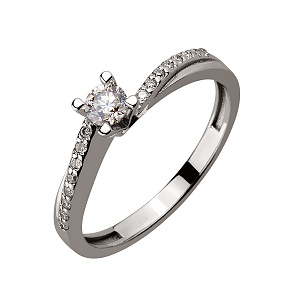 Золотое кольцо с бриллиантами (2б_к-205) фотография