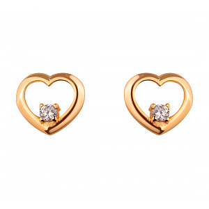 Золоті сережки з фіанітами (1б_с-260) фотографія