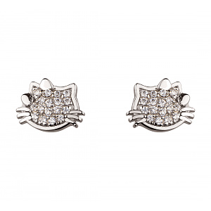 Золоті сережки з цирконіями (2б_с-272) фотографія