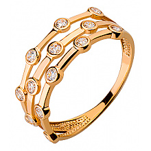 Золота каблучка з цирконієм куб. (01-19119003)