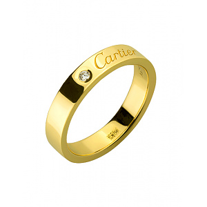 Золотое  кольцо с бриллиантом (01-19153003) фотография