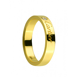 Золотое  кольцо с бриллиантом (01-19153003) фотография