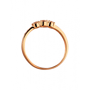 Золотое кольцо с цирконием куб. (01-200007003) фотография