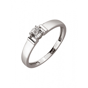 Золота каблучка з діамантом (01-200087403) фотографія