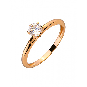 Золота каблучка з цирконієм куб. (01-200160003) фотографія