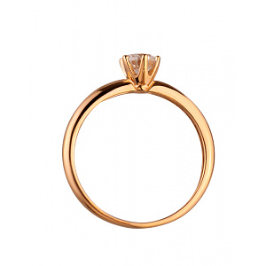 Золота каблучка з цирконієм куб. (01-200160003) фотографія