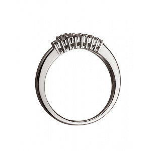 Золота каблучка з діамантами (01-200202503) фотографія