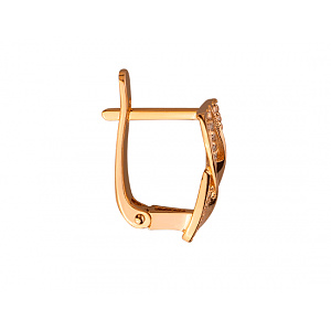 Золотые серьги с цирконием куб. (01-200323803) фотография