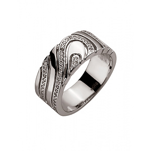 Золота каблучка з цирконієм куб. (01-200343503) фотографія