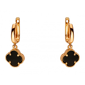 Золоті сережки з цирконієм куб. (01-200382803) фотографія