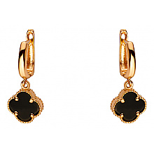 Золотые серьги с цирконием куб. (01-200382803)