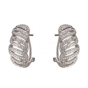 Золотые серьги с бриллиантами (01-200422703) фотография