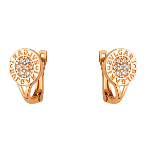 Золоті сережки з цирконієм куб. (01-200447803) фотографія