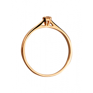 Золота каблучка з діамантом (01-200510803) фотографія