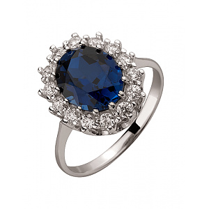 Золота каблучка з цирконієм куб. (01-200539603) фотографія