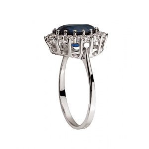 Золота каблучка з цирконієм куб. (01-200539603) фотографія