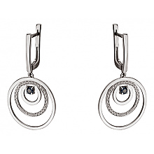 Золотые серьги с корундами  и  цирконием куб. (01-200563503) Золотые серьги с корундами  и  цирконием куб. (01-200563503)