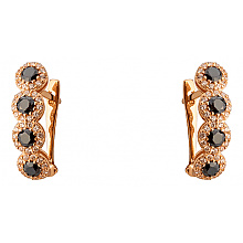 Золоті сережки з цирконієм куб. (01-200573503)