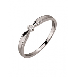 Золота каблучка з діамантом (01-200590103) фотографія