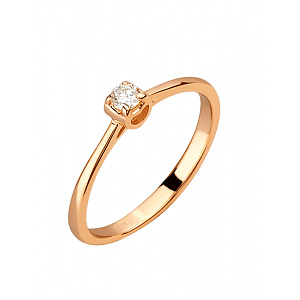 Золотое кольцо с бриллиантом (01-200616903) фотография