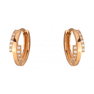 Золоті сережки з фіанітом (цирконієм куб.) (01-200766203) фотографія