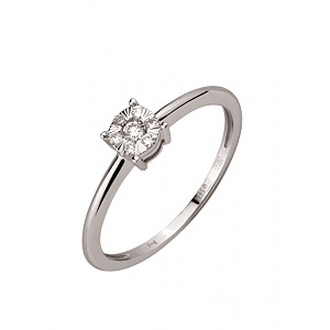 Золота каблучка з діамантами (01-200769703) фотографія