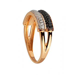 Золотое кольцо с фианитом (цирконием куб.) (01-200819303) фотография