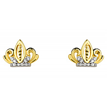 Золоті сережки з фіанітом (цирконієм куб.) (01-200819403)