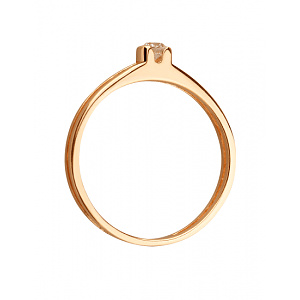 Золотое кольцо с бриллиантом (01-200845103) фотография