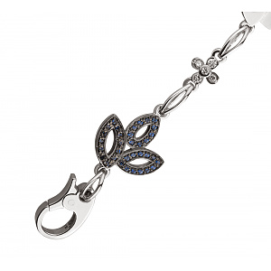 Золотой браслет с бриллиантами  и  сапфирами (11б-027) фотография