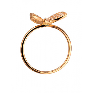 Золота каблучка з цирконієм куб. (01-200020604) фотографія