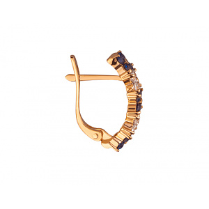 Золоті сережки з цирконієм куб. (01-200237304) фотографія