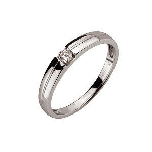 Золотое кольцо с бриллиантом (01-200358704) фотография